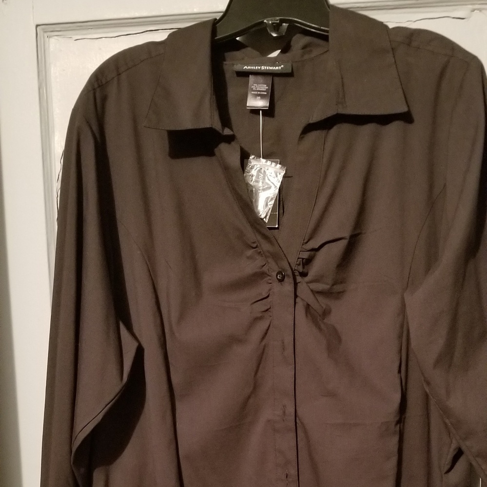 Black button down blouse